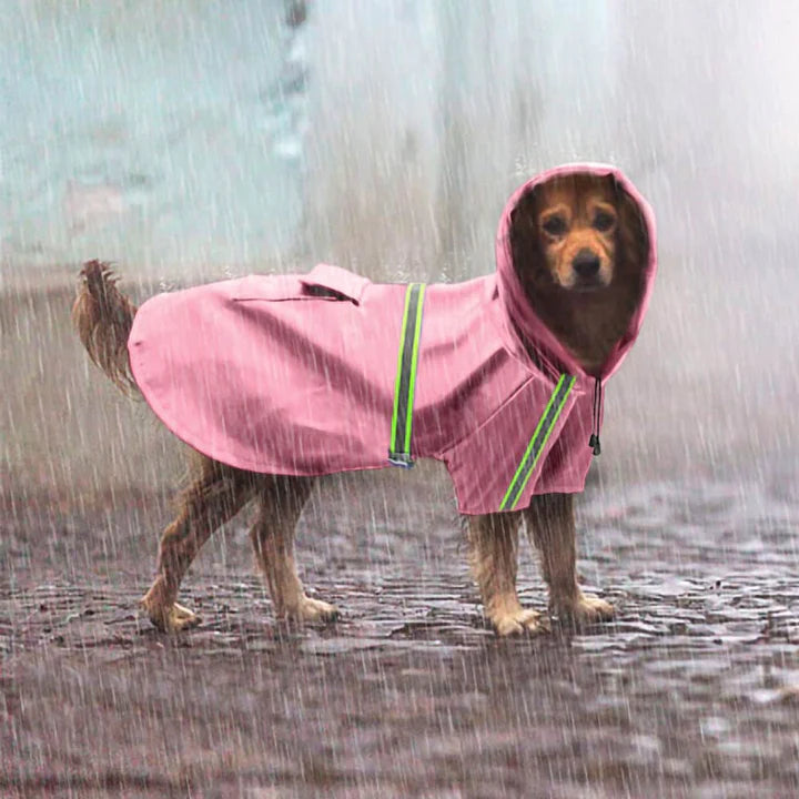 Rainaway™ - Dog Raincoat With Leash/Harness Port - Agora Pet Supply