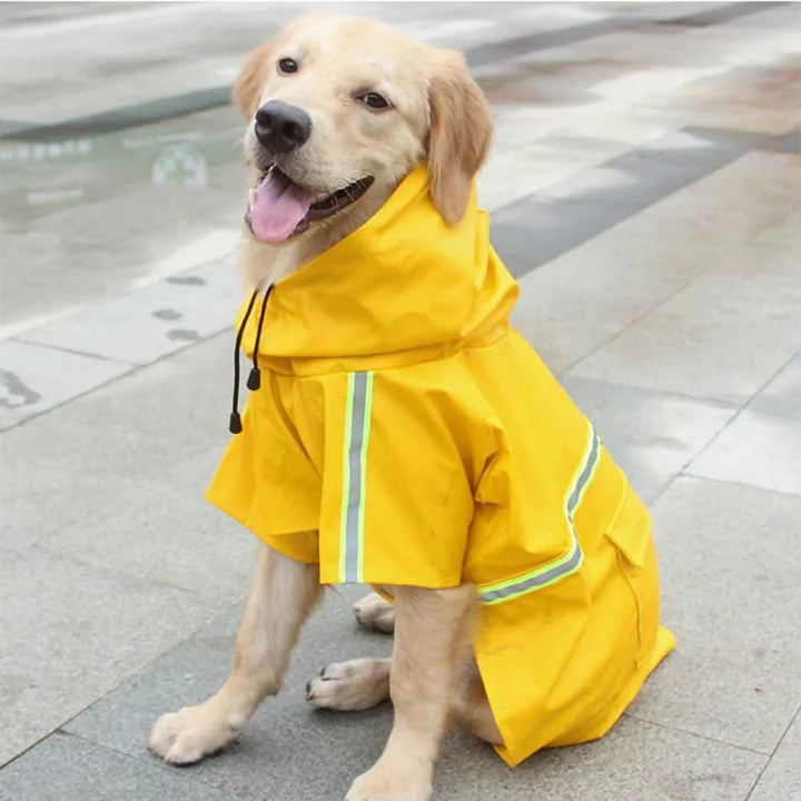 Rainaway™ - Dog Raincoat With Leash/Harness Port - Agora Pet Supply