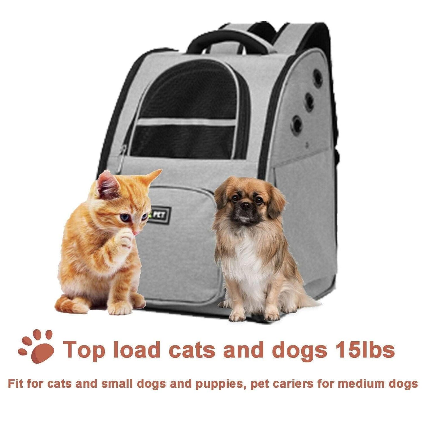 Collapsible™ - Pet Carrier Dual Side Zippered Entry ways - Agora Pet Supply