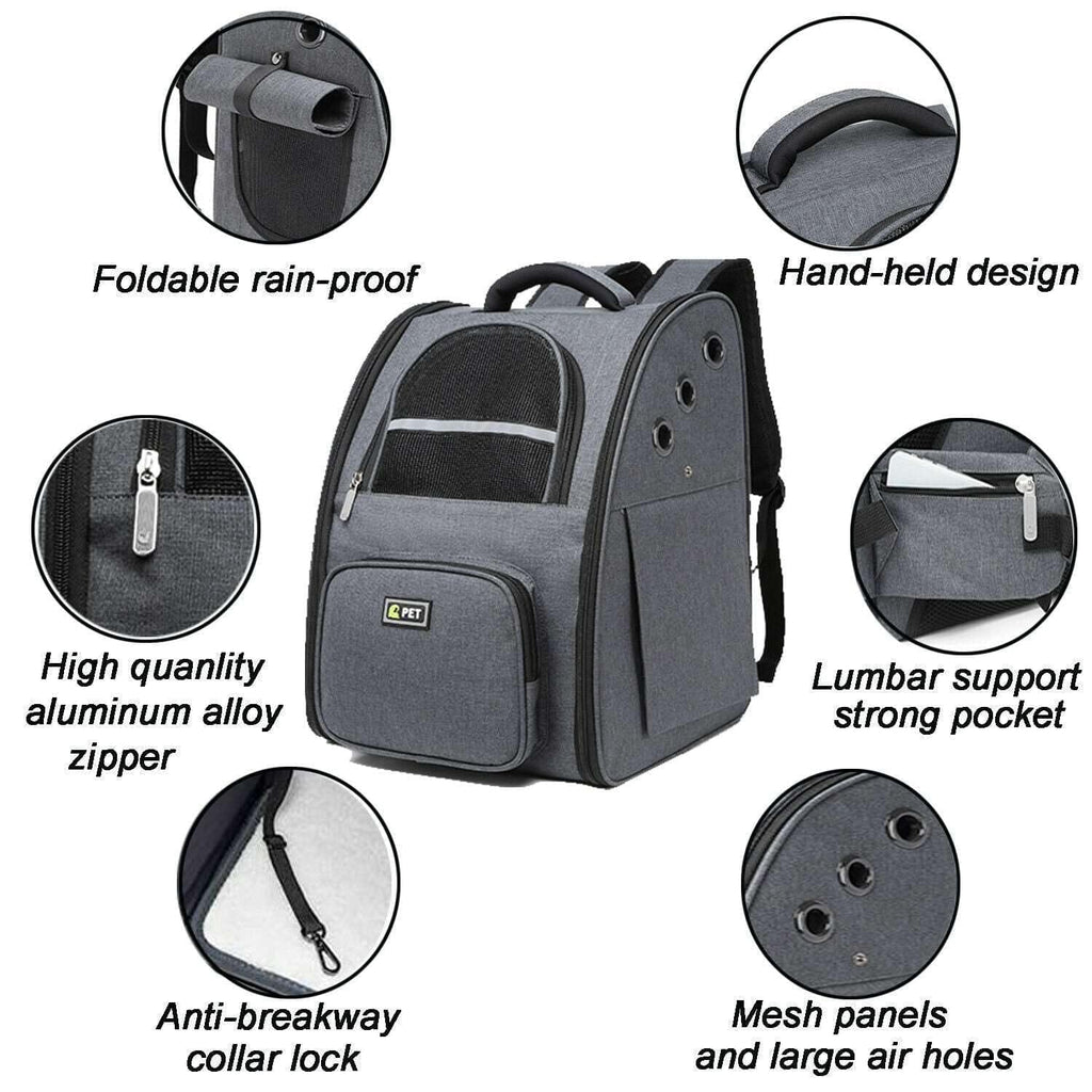 Collapsible™ - Pet Carrier Dual Side Zippered Entry ways - Agora Pet Supply