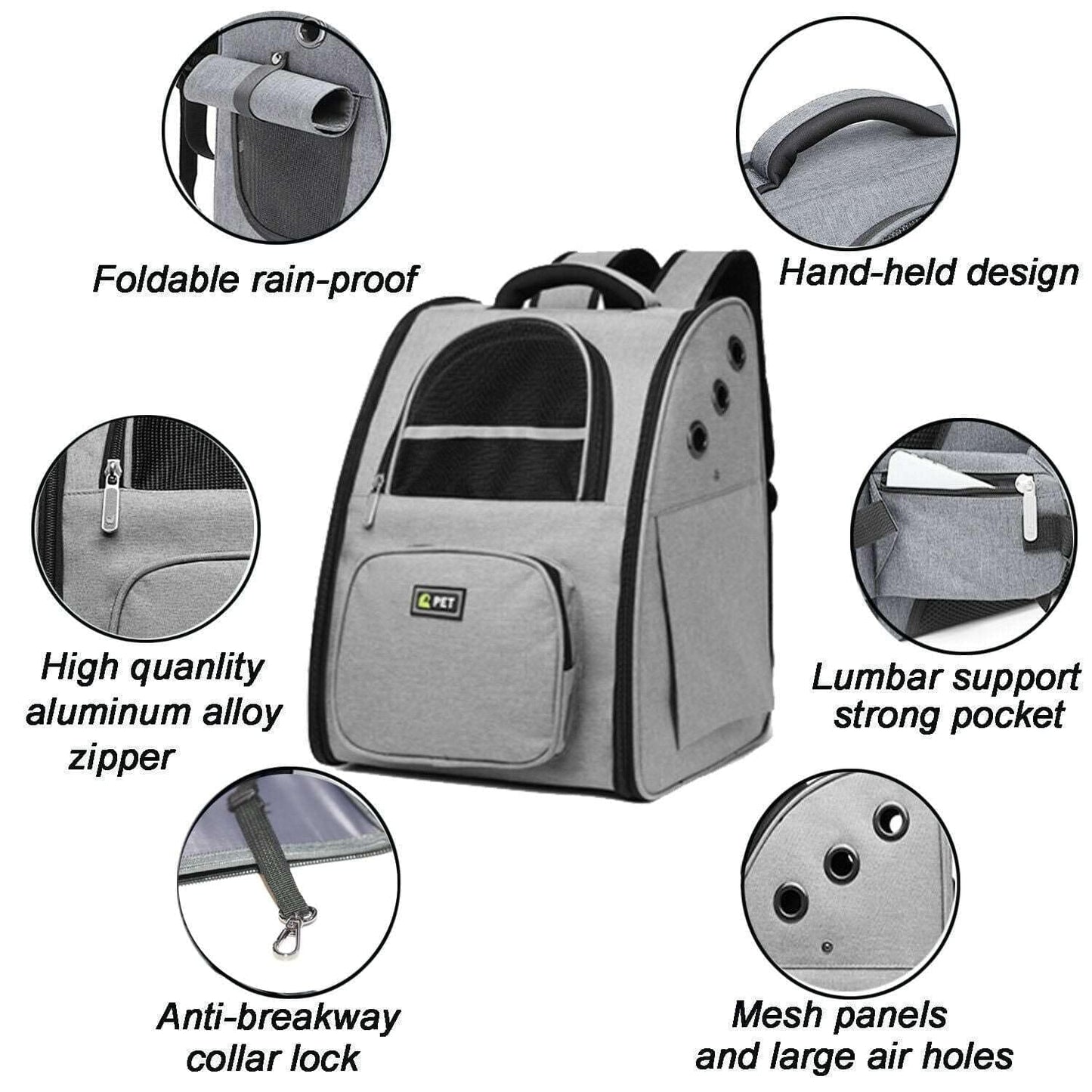 Collapsible™ - Pet Carrier Dual Side Zippered Entry ways - Agora Pet Supply