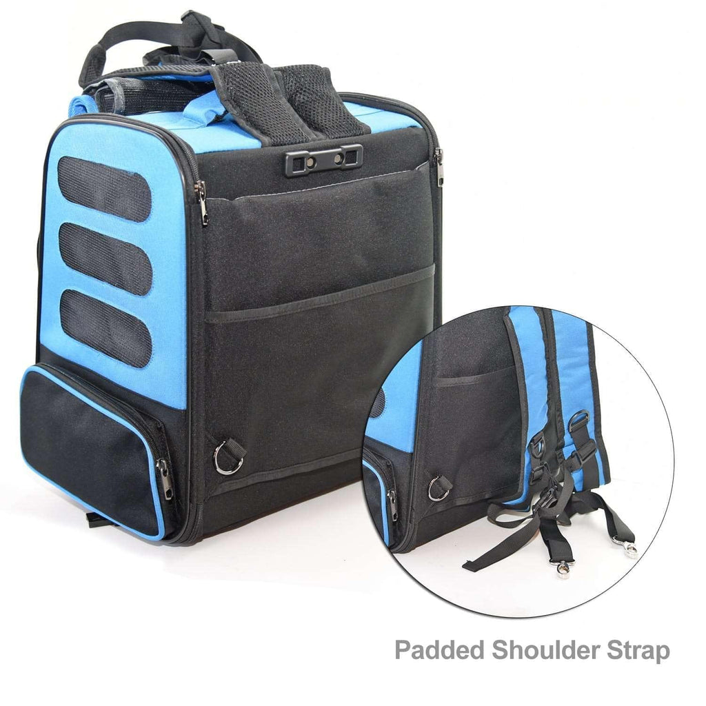 Nimble™ 4 Wheels Pet Travel Carrier, Backpack Straps - Agora Pet Supply